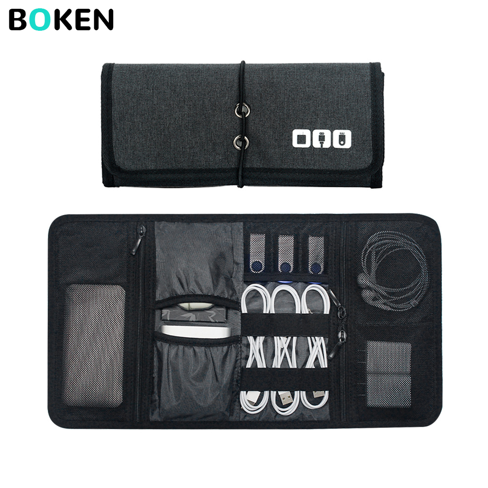 Cable Management Bag - Teknoloji Organizatör Çantası Kablo Saklama Kutusu