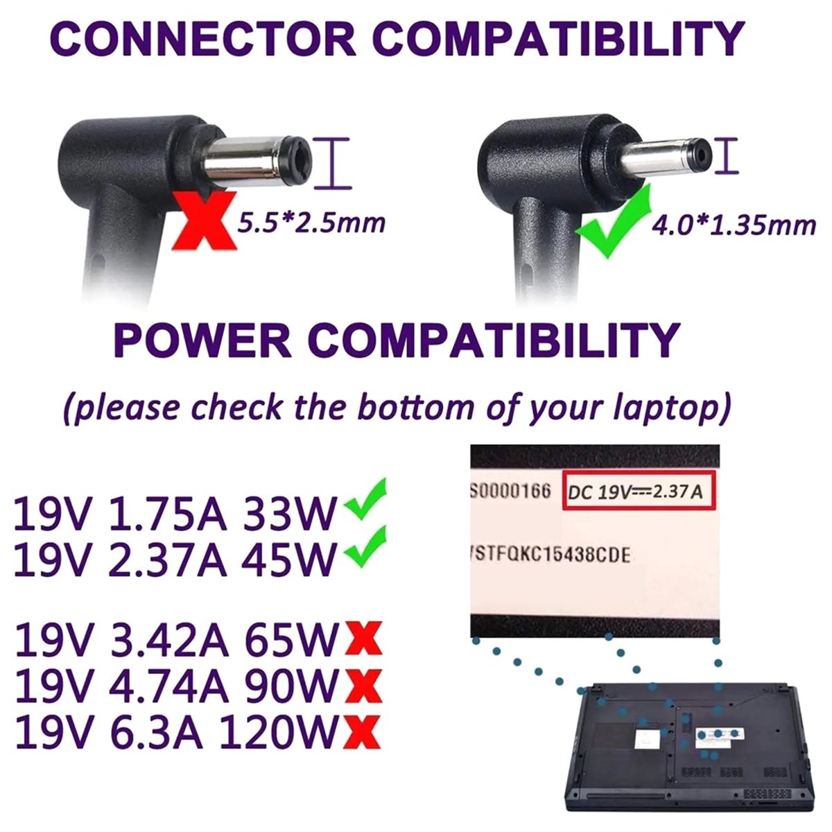 【TODAY-BUY】~@ 19V 2.37A 45W 4. - Laptop Accessories Buy incelemesi ve fiyatı
