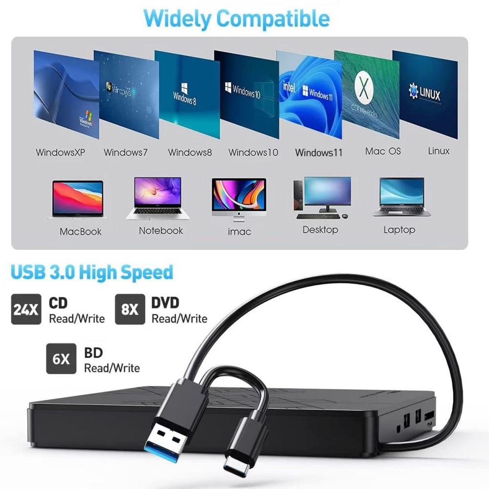 5'i 1 arada Harici Blu-ray Sür - Laptop Accessories Distributor incelemesi ve fiyatı
